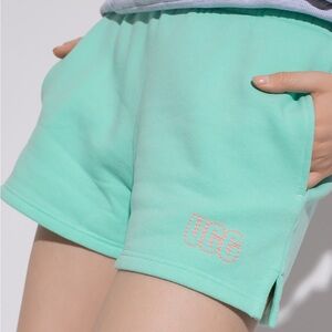 UGG Women’s Noni Shorts Mint Green Pink Logo Small New Without Tags